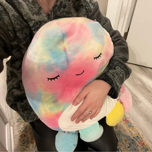 Tie Dye Smiling Octopus Squishmallow (decently large) - Picture 2 of 2